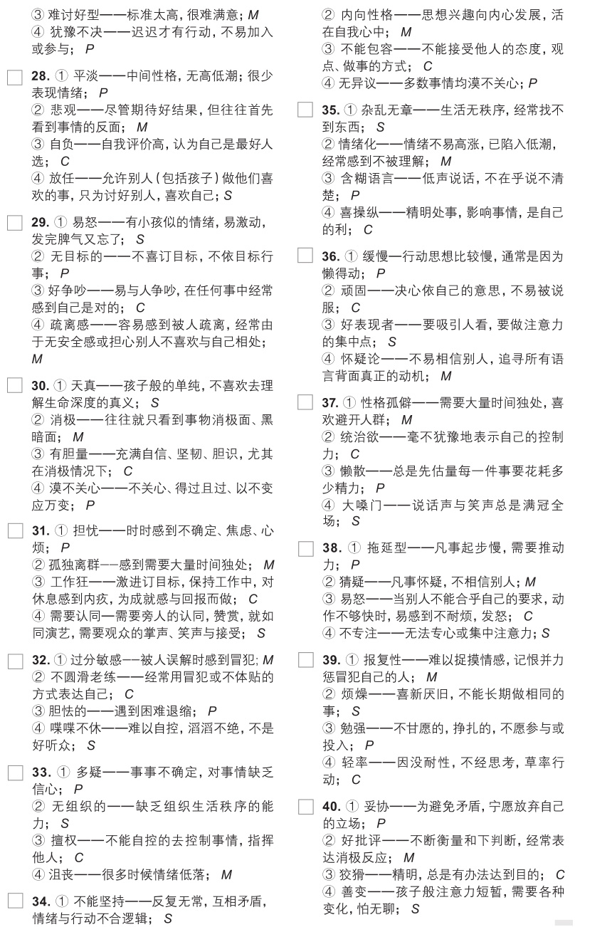 性格測試